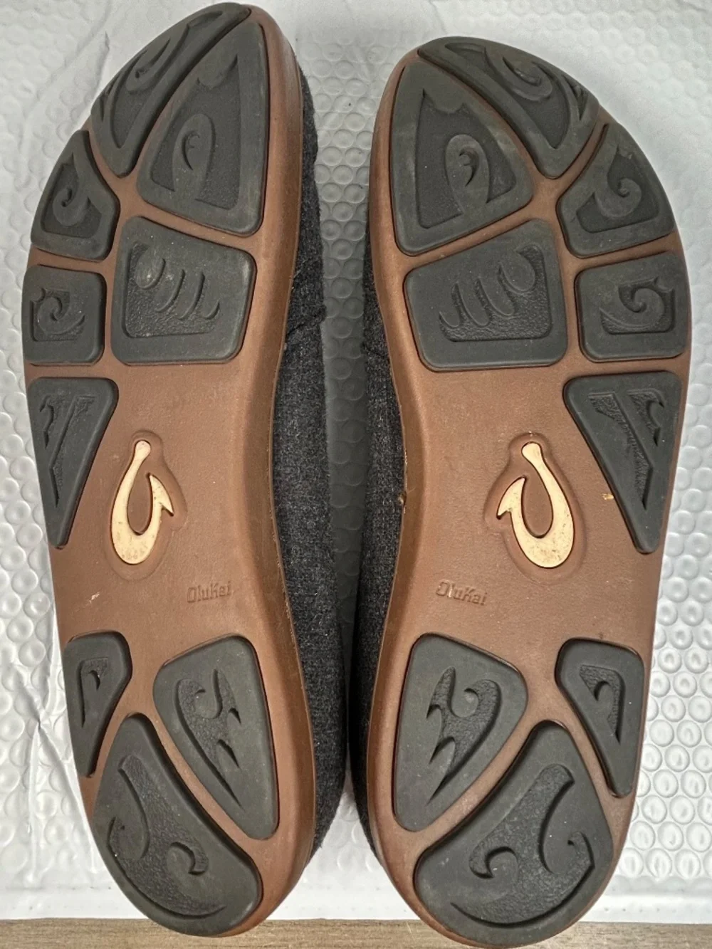 OluKai Nohea Wool Men's Slip On Shoes Gray Heather Loafers Size 12